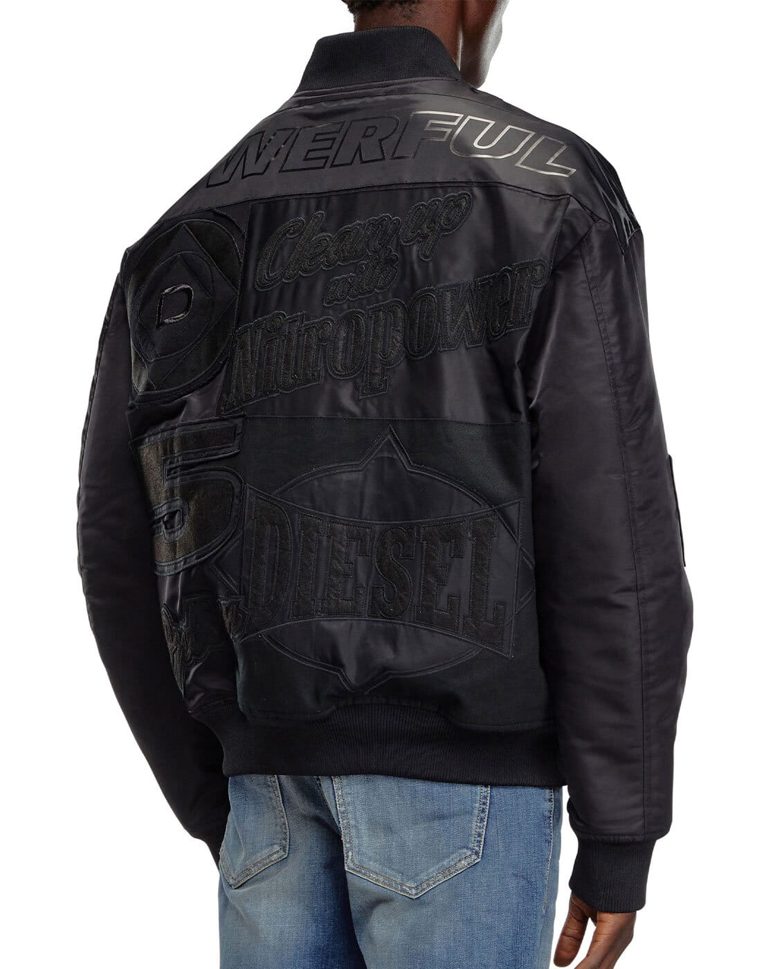 Buy DIESEL J-BULC Patch Regular Fit Bomber Jacket | Black Color