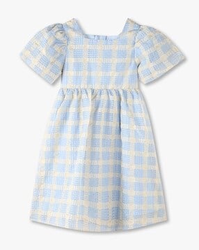 kg frendz Girls Checked Fit & Flare Dress-picture-26