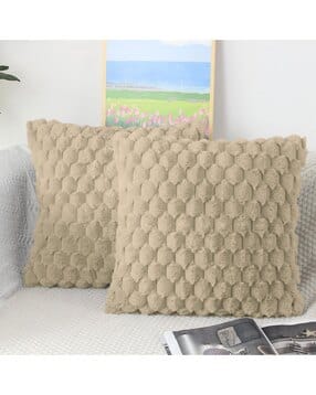 luxehome international Pack of 2 Square Shape Microfiber Cushion Covers-picture-52