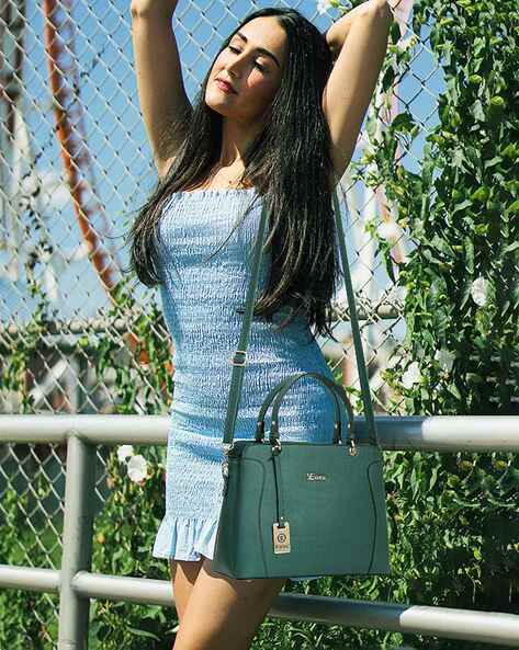 Buy EXOTIC Women Croc-Embossed Handbag w Online | Ajio.com