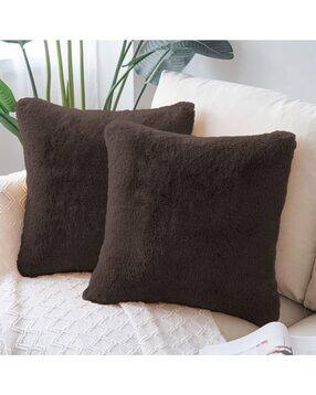 luxehome international Pack of 2 Square Shape Microfiber Cushion Covers-picture-47