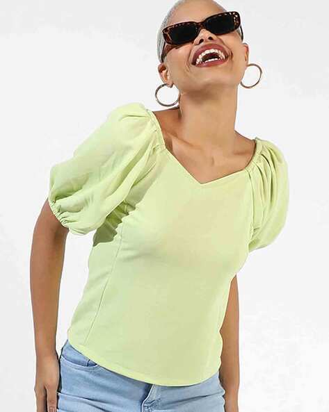 PINACOLADA Women Sweatheart-Neck Relaxed Fit Top