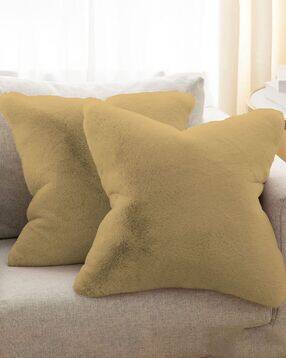 luxehome international Pack of 2 Square Shape Microfiber Cushion Covers-picture-32