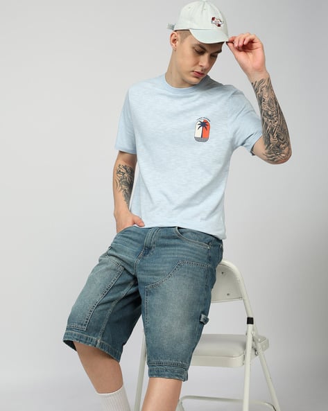 TOMMY HILFIGER Palm Tree Label Regular Fit Crew-Neck T-Shirt