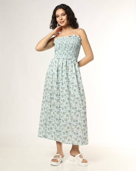 Fyre Rose Women Floral Print Sweetheart-Neck Fit & Flare Dress
