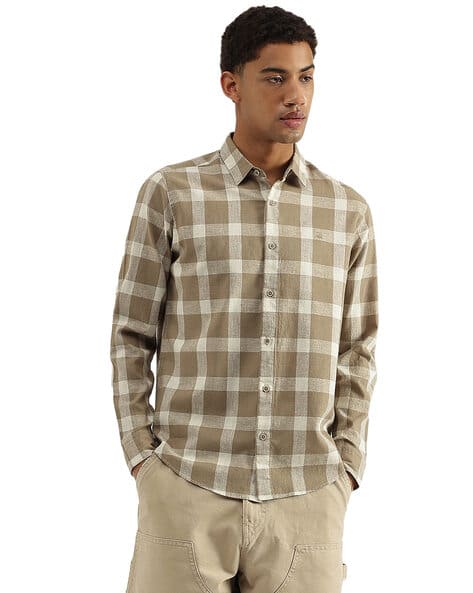 UNITED COLORS OF BENETTON Men Checked Regular Fit Shirt