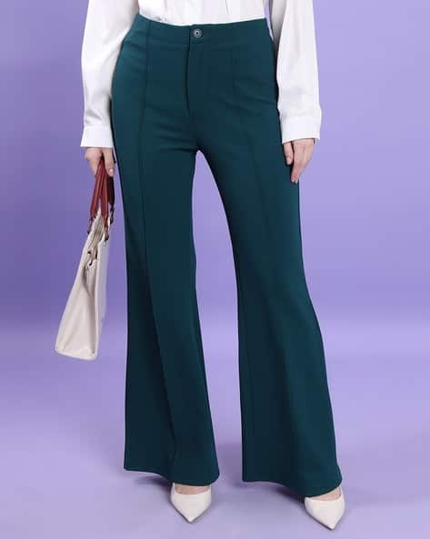 Tokyo Talkies Women Mid-Rise Boot Fit Trousers