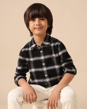 u.s. polo assn. Boys Checks Regular Fit Shirt-picture-40