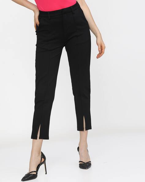 Tokyo Talkies Women Mid-Rise Slim Fit Trousers