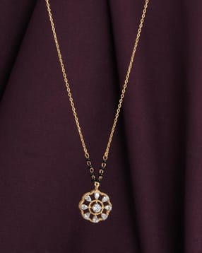palmonas Women Gold-Plated Stone-Studded Mangalsutra-picture-31
