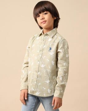 u.s. polo assn. Boys Floral Regular Fit Shirt-picture-50