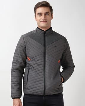 peter england Men Regular Fit Harrington Jacket with Zip Pockets-picture-16