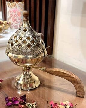 dsh Gold-Plated Dhoop Dani Holder Loban Burner-picture-23