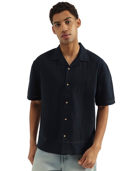 UNITED COLORS OF BENETTON Men Oversized Fit Pintuck Shirt