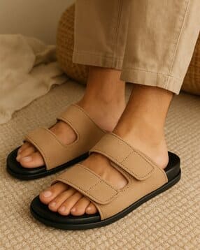 accentor Men Round-Toe Double-Strap Sandals with Velcro Fastening-picture-23