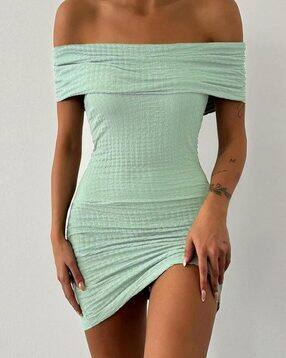 princess polly baby blue dress Buy SFOTY Women's Maxi Bodycon Dress with Sweetheart Neck, Ruched Front and  High Slit main image 0