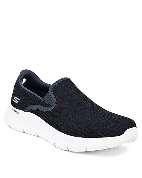 Skechers Men Logo Print Slip-On Walking Shoes