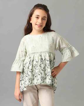 under fourteen only Girls Cotton Round Neck Top-picture-53