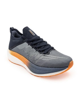 Men Colourblock Lace-Up Running Shoes