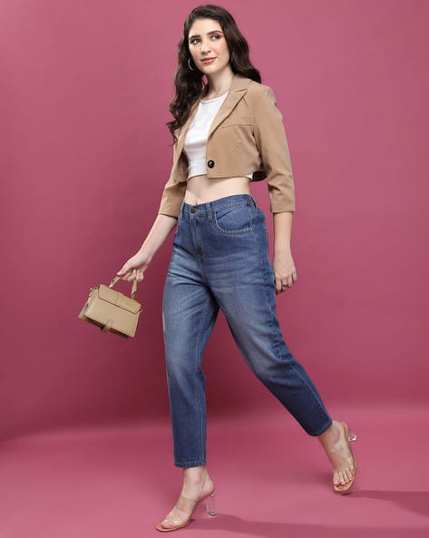 Tokyo Talkies Women Mid-Rise Mom Jeans