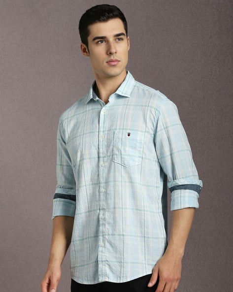 LOUIS PHILIPPE Men Checked Slim Fit Shirt
