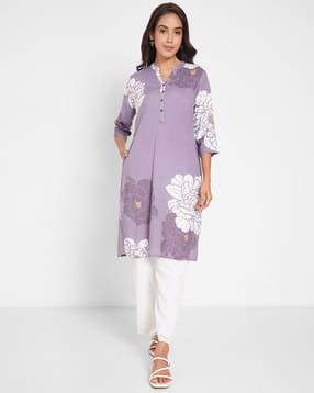 rangmanch by pantaloons Women Floral Print Straight Kurta -picture-53