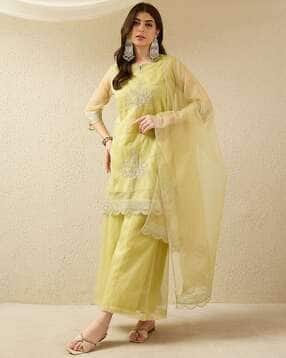 Women Embroidered Straight Kurta Suit Set-image-26