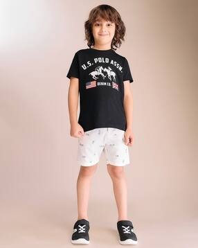 u.s. polo assn. Pack of 2 Boys Logo Print Regular Fit Crew-Neck T-Shirt-picture-39