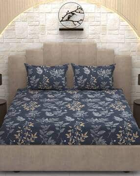 mafatlal 150 TC Printed Queen Size Bedsheet with Pillow Covers-picture-22