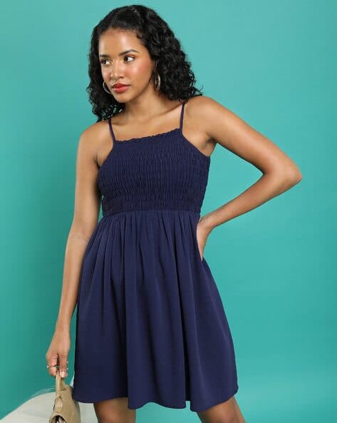 Tokyo Talkies Women Bodycon Dress with Strappy Sleeves