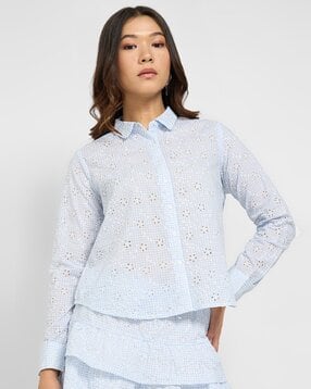 Women Regular Fit Spread Collar Shirt-image-45