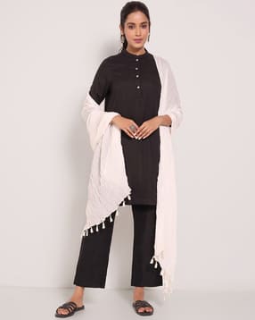 rangmanch by pantaloons Women Dupatta with Tassels-picture-11
