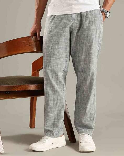 THOMAS SCOTT Men Stripes Straight Fit Trousers