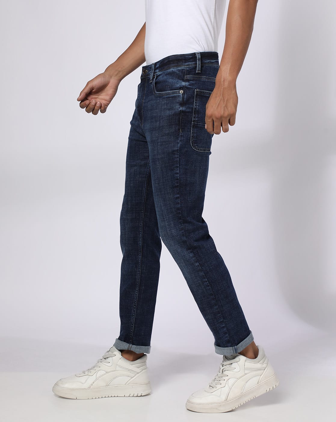 Men Mid-Wash Slim Fit Jeans