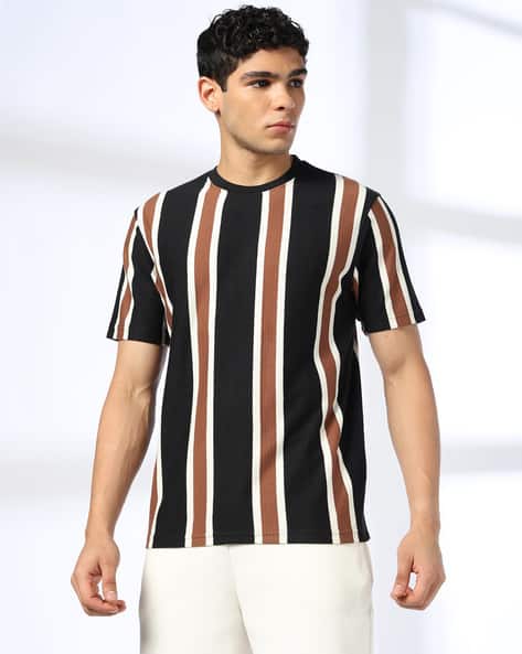 Teamspirit Men Striped Regular Fit T-Shirt