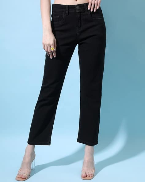 Tokyo Talkies Women Low-Rise Straight Jeans