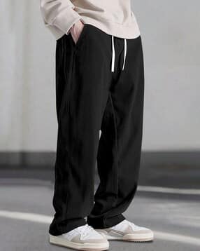 fabflee x ag Men Relaxed Fit Flat-Front Trousers-picture-52