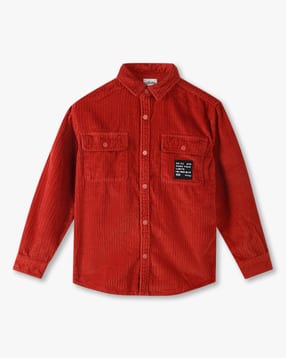 lee cooper Boys Striped Relaxed Fit Shirt with Flap Pockets-picture-20