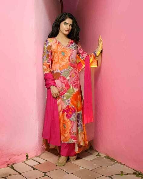 ANNI DESIGNER Women Floral Straight Kurta Set