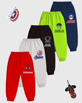 kuchipoo Boys Pack Of 5 Graphic Print Regular Fit Pyjamas-picture-32