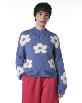 only Women Floral Print Loose Fit Pullover-picture-29