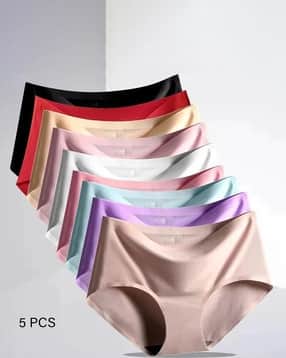 Pack of 5 High-Rise Briefs with Elasticated Waist -image-10