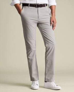 charles tyrwhitt Men Slim Fit Flat-Front Chinos-picture-38