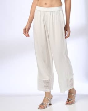avaasa mix n' match Women Schiffli Embroidered Regular Fit Pants-picture-17