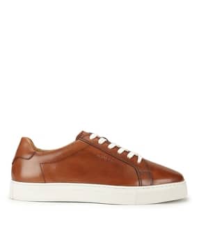 guess Lace-Up Sneakers with Leather Upper-picture-22