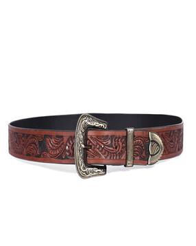 celtic Men Printed Belt with Buckle Closure-picture-45