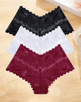 samvar Women Pack of 6 Lace Low-Rise Hipster Panties -picture-29