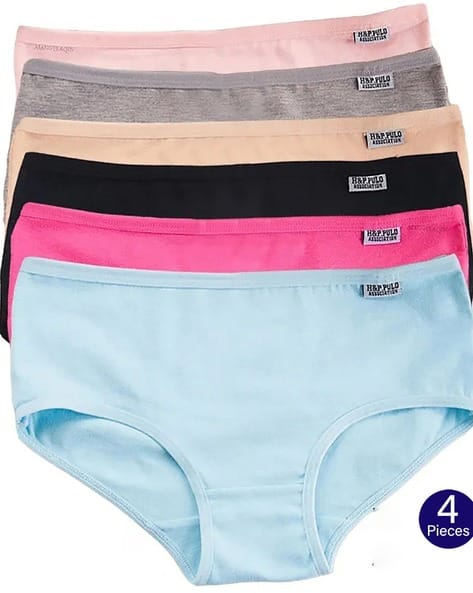 Fashion Comfortz Pack of 4 High-Rise Briefs with Elasticated Waist