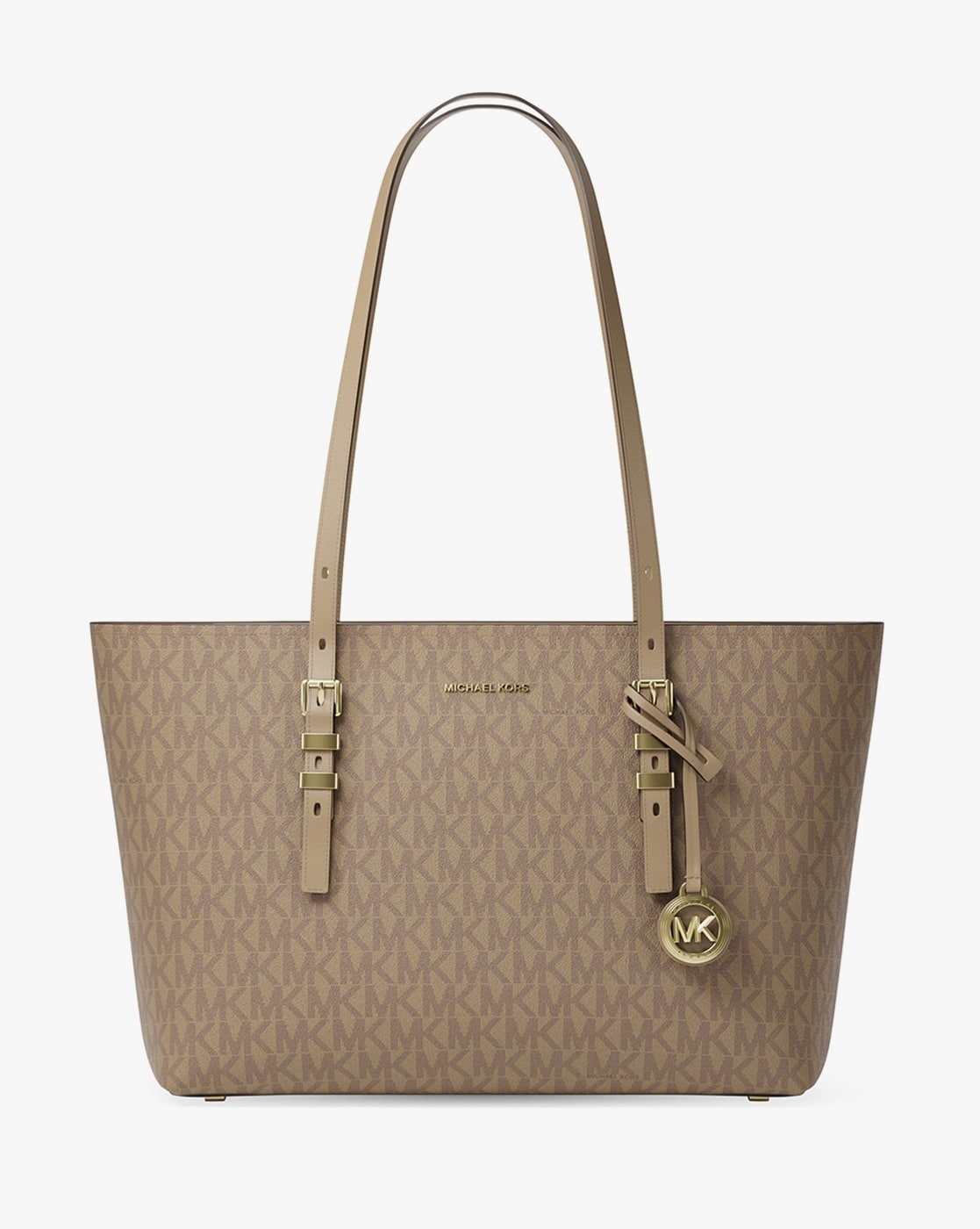 Buy Michael Kors Quinn Medium Top Zip Tote Bag | Beige Color Women