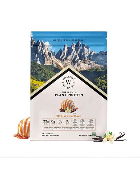 Wellbeing Nutrition Organic Vegan Plant Protein Isolate - French Vanilla Caramel